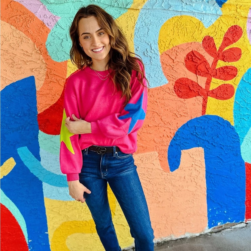 Patterned sweater - L